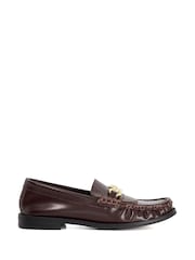 Dune London Red Granules Chain Loafers - Image 4 of 6