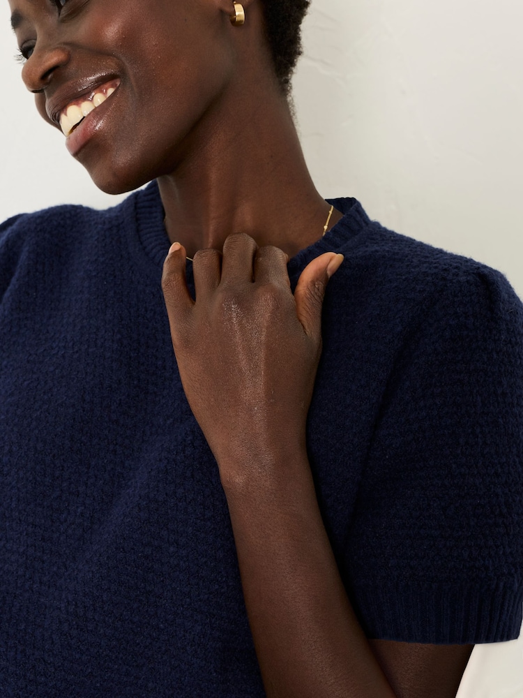 FatFace Sadie Navy Knitted TShirt - Image 5 of 5 FatFace Sadie Navy Knitted TShirt - Image 5 of 5