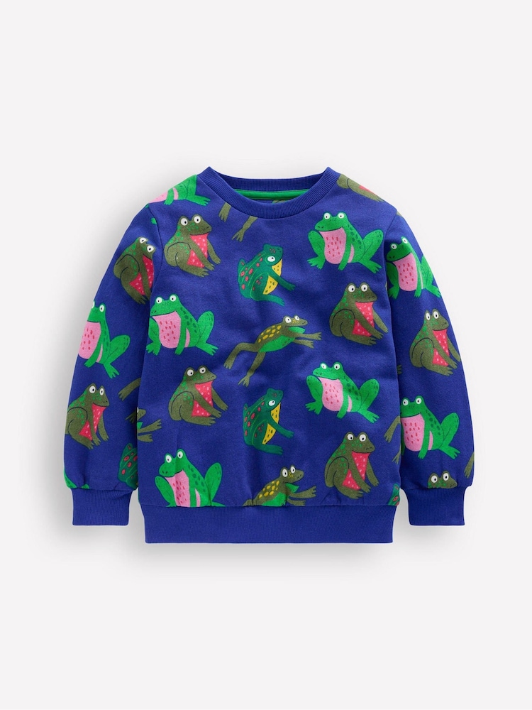 Boden Blue Everyday Printed Sweatshirt - Image 1 of 3