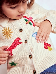 Boden Cream Collared Cardigan - Image 2 of 6