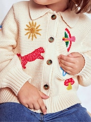 Boden Cream Collared Cardigan - Image 3 of 6