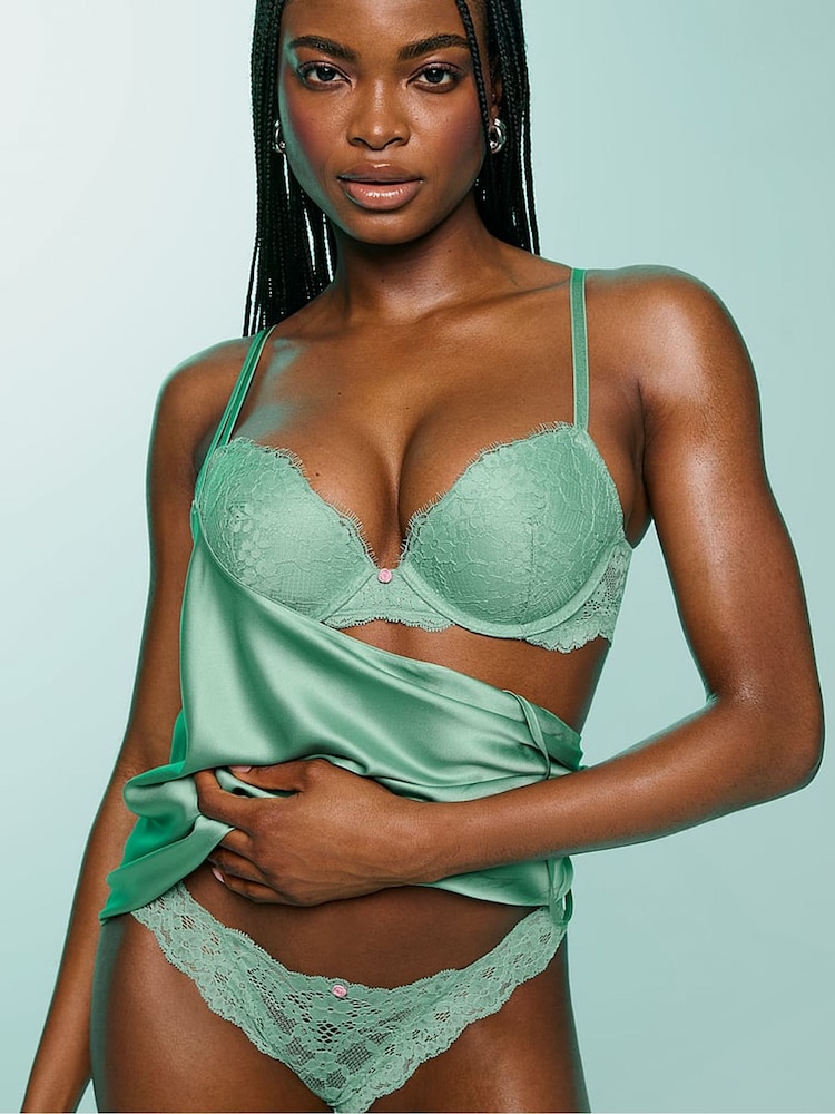 Victoria's Secret Spearmint Green Push Up Lace Bra - Image 3 of 3 Victoria's Secret Spearmint Green Push Up Lace Bra - Image 3 of 3