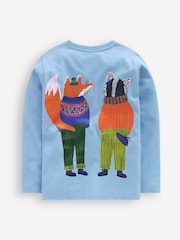 Boden Blue Long Sleeve Novelty T-Shirt - Image 2 of 3