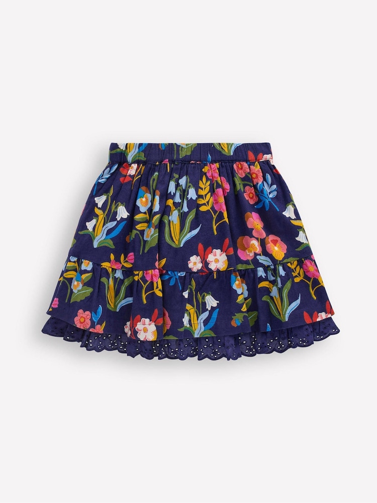 Boden Blue Printed Pull-On Woven Skirt - Image 2 of 3 Boden Blue Printed Pull-On Woven Skirt - Image 2 of 3