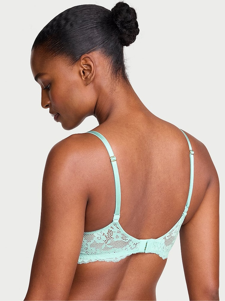 Victoria's Secret Canal Blue Unlined Balcony Lace Bra - Image 2 of 2