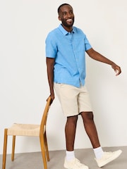 FatFace Bugle Bright Blue Short Sleeve Shirt - Image 3 of 7
