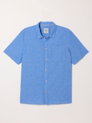 FatFace Bugle Bright Blue Short Sleeve Shirt - Image 7 of 7