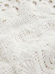 White Seahorse 100% Cotton Crochet Knitted Tank Top - Image 2 of 3