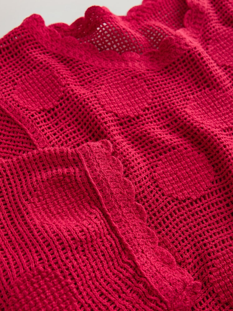 Rot gepunktet - Häkel-T-Shirt mit Rundhalsausschnitt - Bild 3 von 3