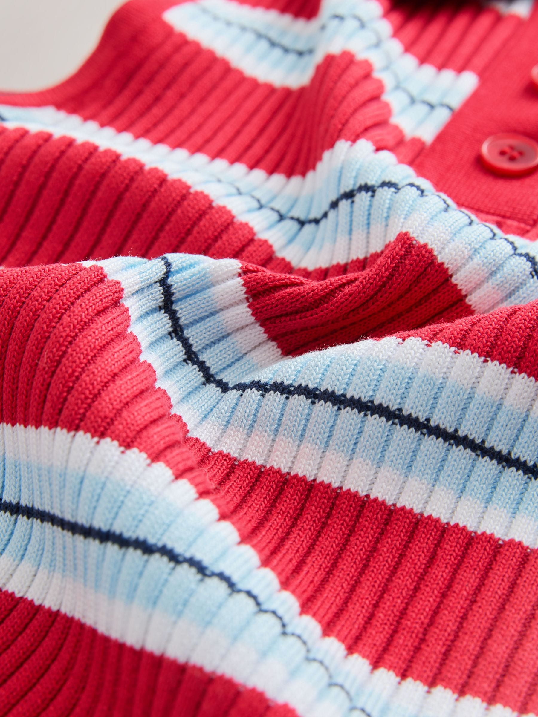 Buy Red/Navy Blue Stripe Sleeveless Knitted Polo Top from Next USA