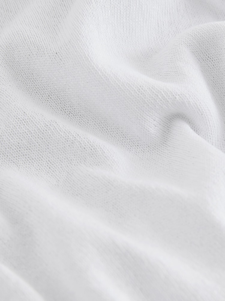 White Lightweight Sheer Knit Zip Up Hooded Cardigan - Image 2 of 3