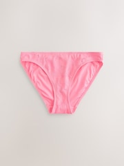 Pink Brodiery High Leg High Waist Bikini Bottoms - Image 2 of 4