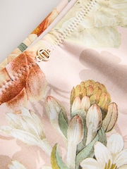 Pink Floral Brazilian Roll Top Bikini Bottoms - Image 5 of 6