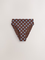 Chocolate Brown/ Blue Spot - Bas de bikini - Image 1 de 3