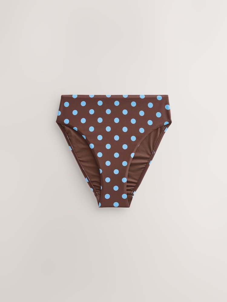 Chocolate Brown/ Blue Spot - Bas de bikini - Image 1 de 3