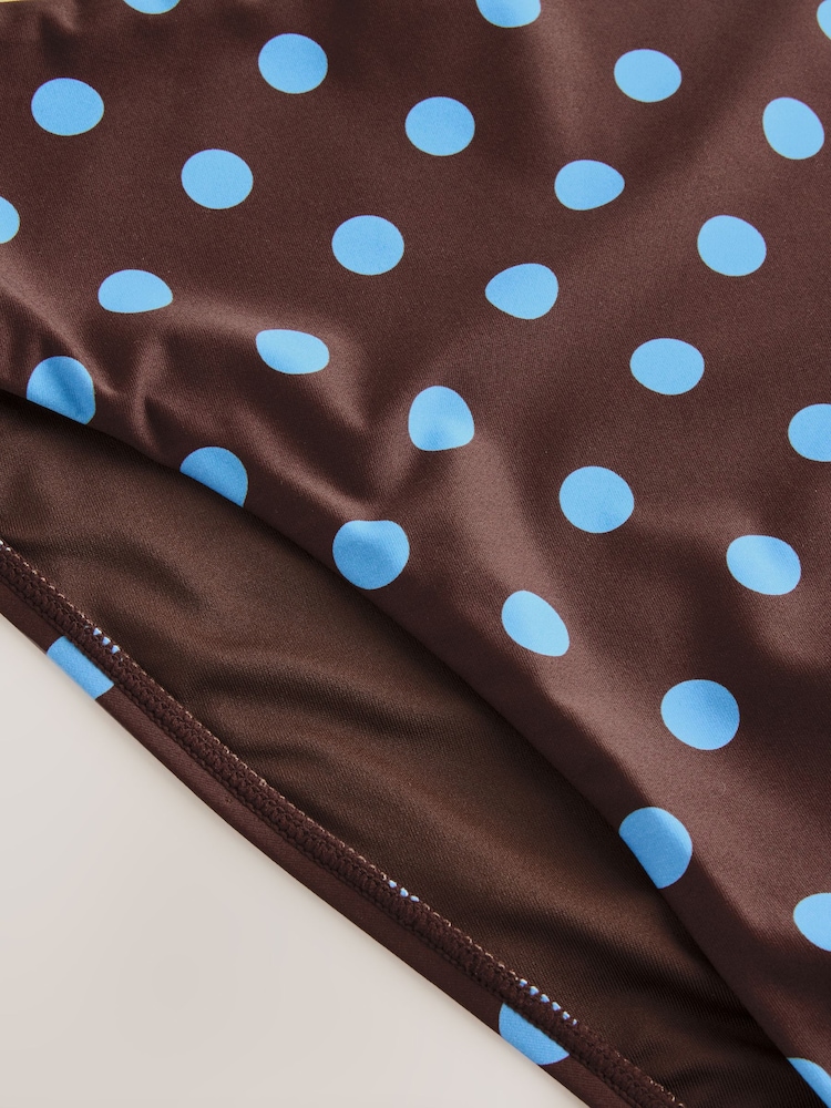 Chocolate Brown/ Blue Spot - Bas de bikini - Image 2 de 3