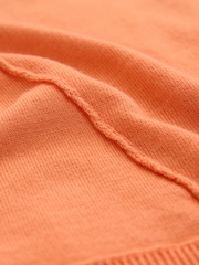 Orange Cotton Rich Soft Touch Knitted Polo Top - Image 9 of 9