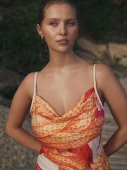 Kew Collection Tropical Cowl Neck Strappy Maxi Dress - Image 5 of 8