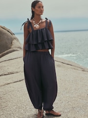 Steel Blue Balloon Trousers - Image 1 of 5