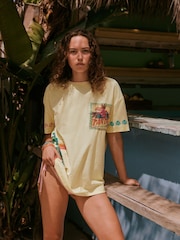 Yellow Graphic Print Beach T-Shirt - Image 2 of 4