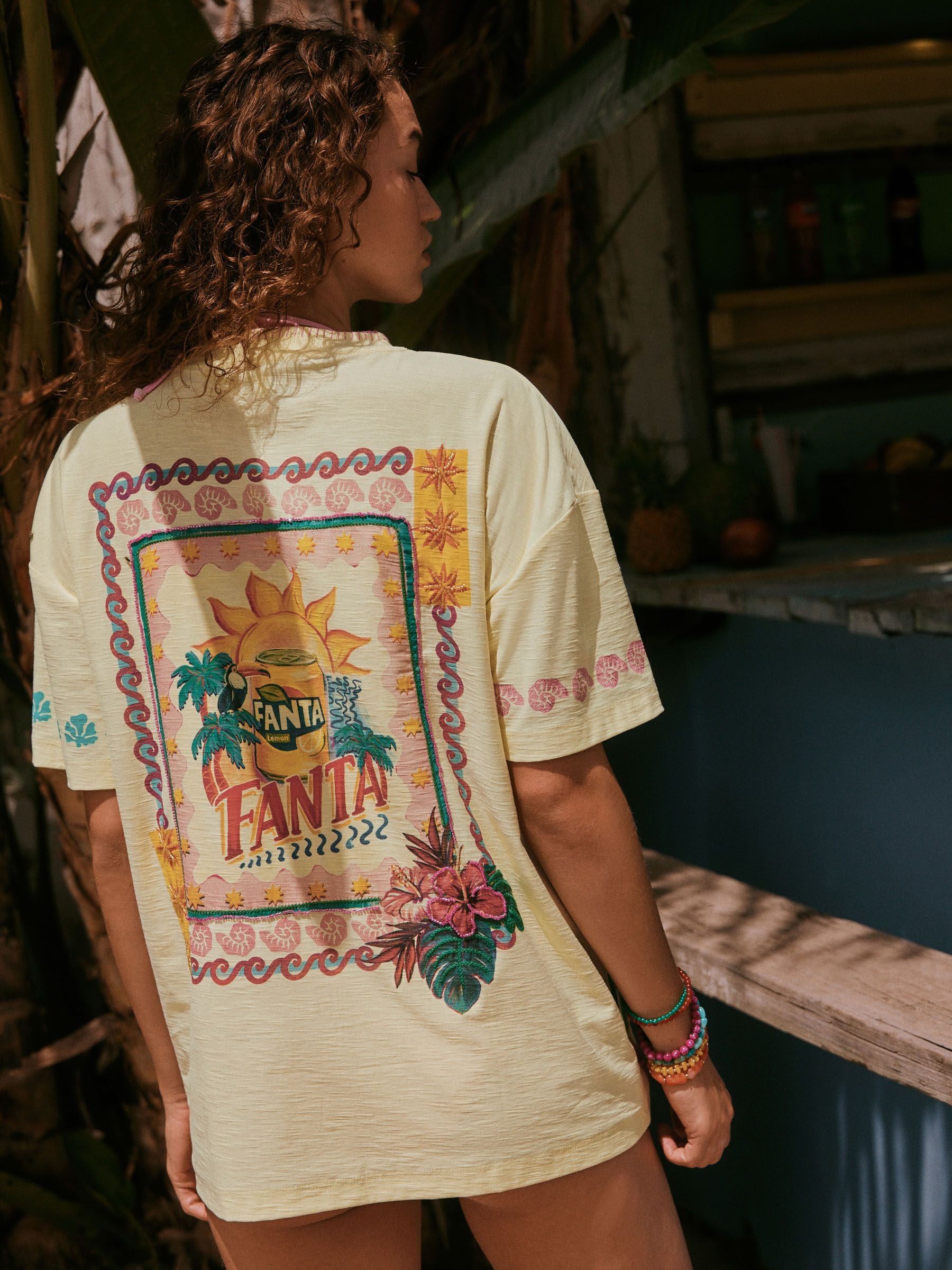 Buy Yellow Graphic Print Beach T-Shirt from Next USA