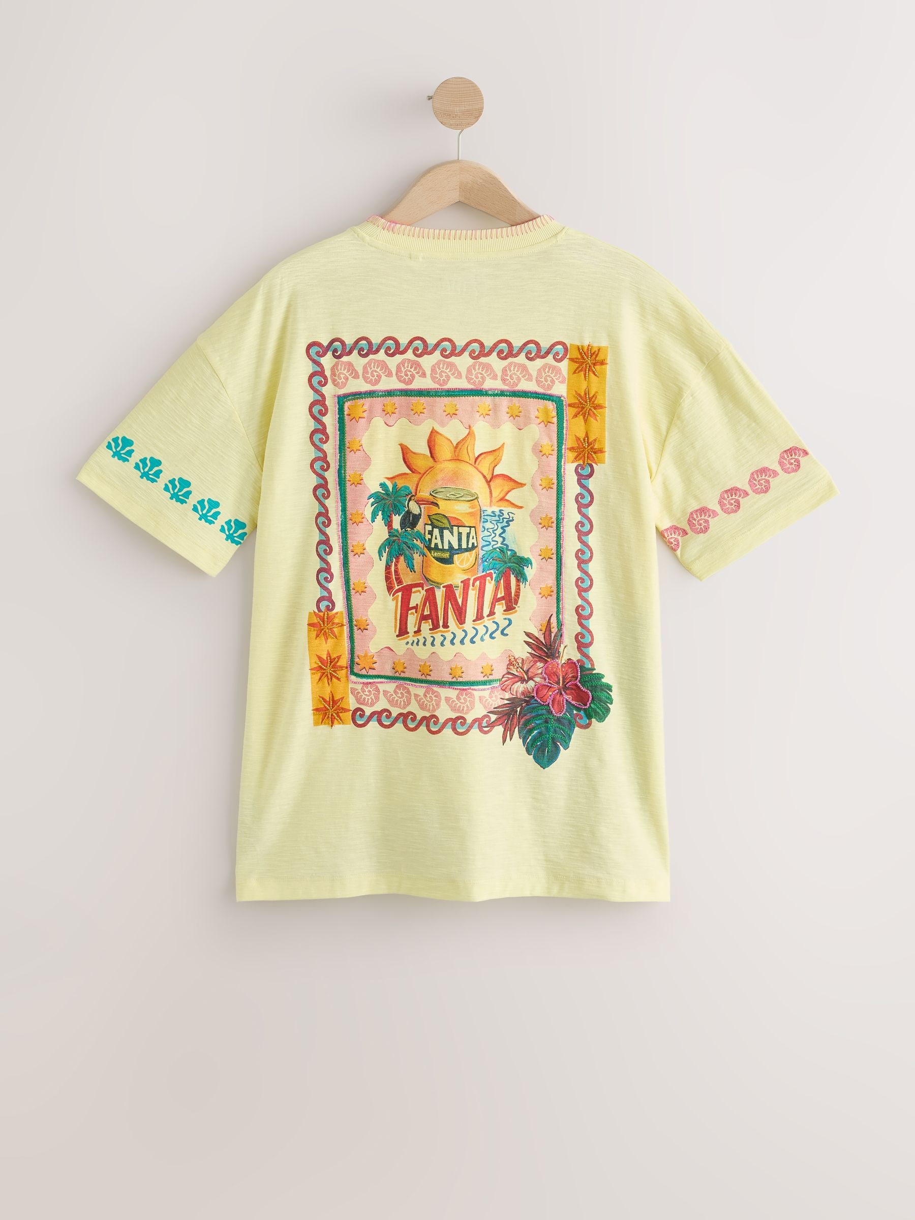 Buy Yellow Graphic Print Beach T-Shirt from Next USA