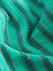 Teal Blue Stripe Wide Leg Pull On Trousers - Image 3 of 3