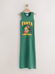 Zeleno - Fanta grafička midi haljina bez rukava - Slika 6 od 8
