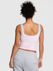 Victoria's Secret Pink Pink Tulip and Grey Cotton Double Layer Tank Top - Image 2 of 3