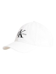 Calvin Klein White Twill Logo Cap - Image 2 of 5