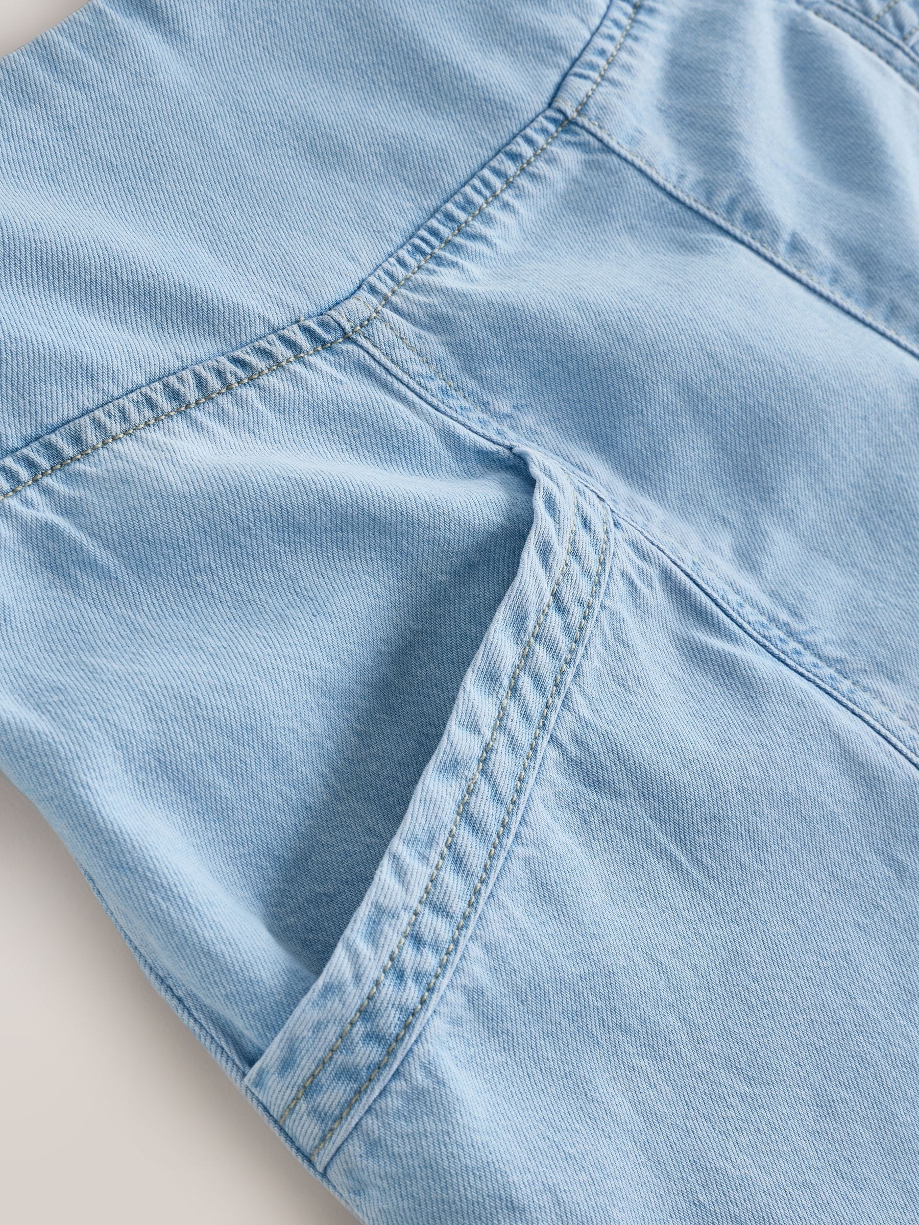Buy Bleach Blue TENCEL™ Blend Lightweight Denim Balloon Trousers