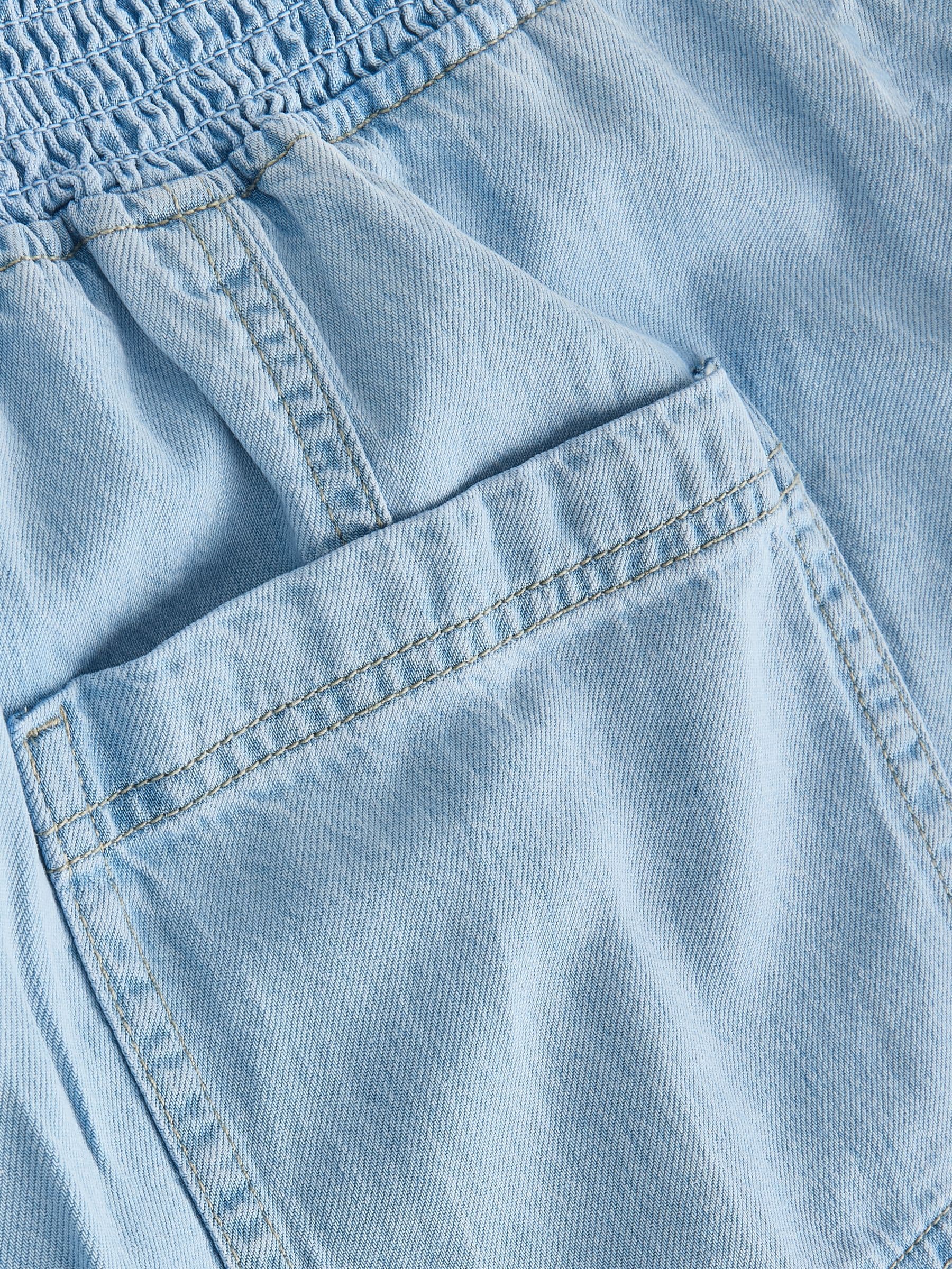 Buy Bleach Blue TENCEL™ Blend Lightweight Denim Balloon Trousers