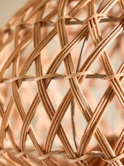 Dibor Natural Easy Fit Rattan Basket Weave Ceiling Shade - Image 3 of 4