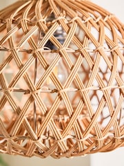 Dibor Natural Easy Fit Rattan Basket Weave Ceiling Shade - Image 4 of 4