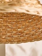Dibor Natural Easy Fit Rattan Two Tone Ceiling Shade - Image 4 of 5