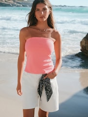 White Scarf - 百慕達牛仔短褲 - 圖片 1，共 9