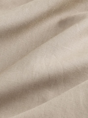 Navy/ Neutral Brown Regular Fit Cotton Linen Blend Short Sleeve Smart Shirts 2 Pack - Image 6 of 12