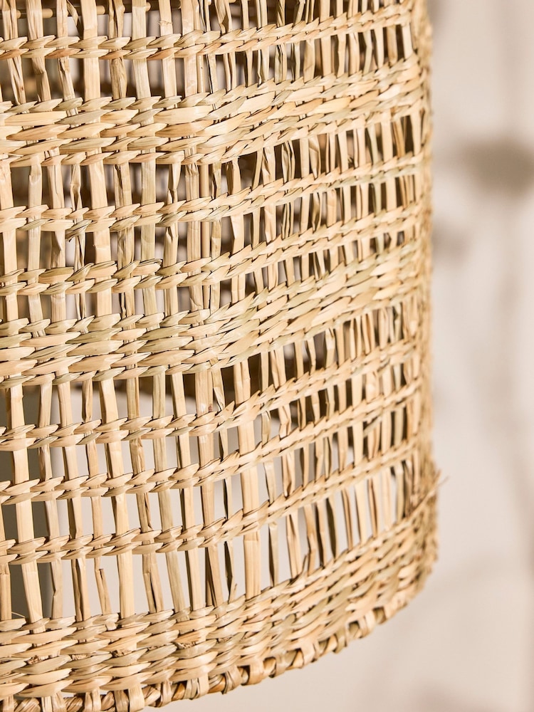 Dibor Natural Fauna Seagrass Pendant Easy Fit Ceiling Shade - Image 5 of 5