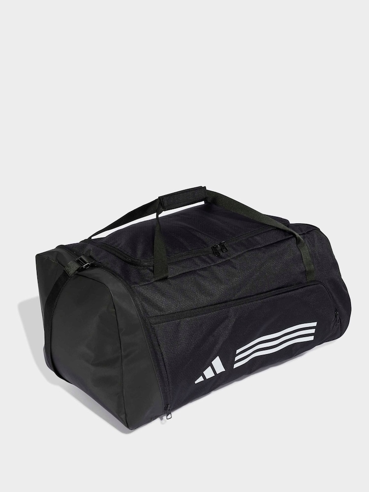 adidas Black Essentials 3-Stripes Large Duffel Bag - Image 1 of 5 adidas Black Essentials 3-Stripes Large Duffel Bag - Image 1 of 5