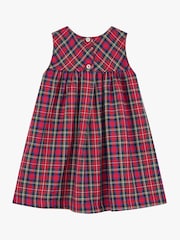 فستان بنمط مريول أزرق طرطان Scottie من Trotters London - صورة 2 من 2