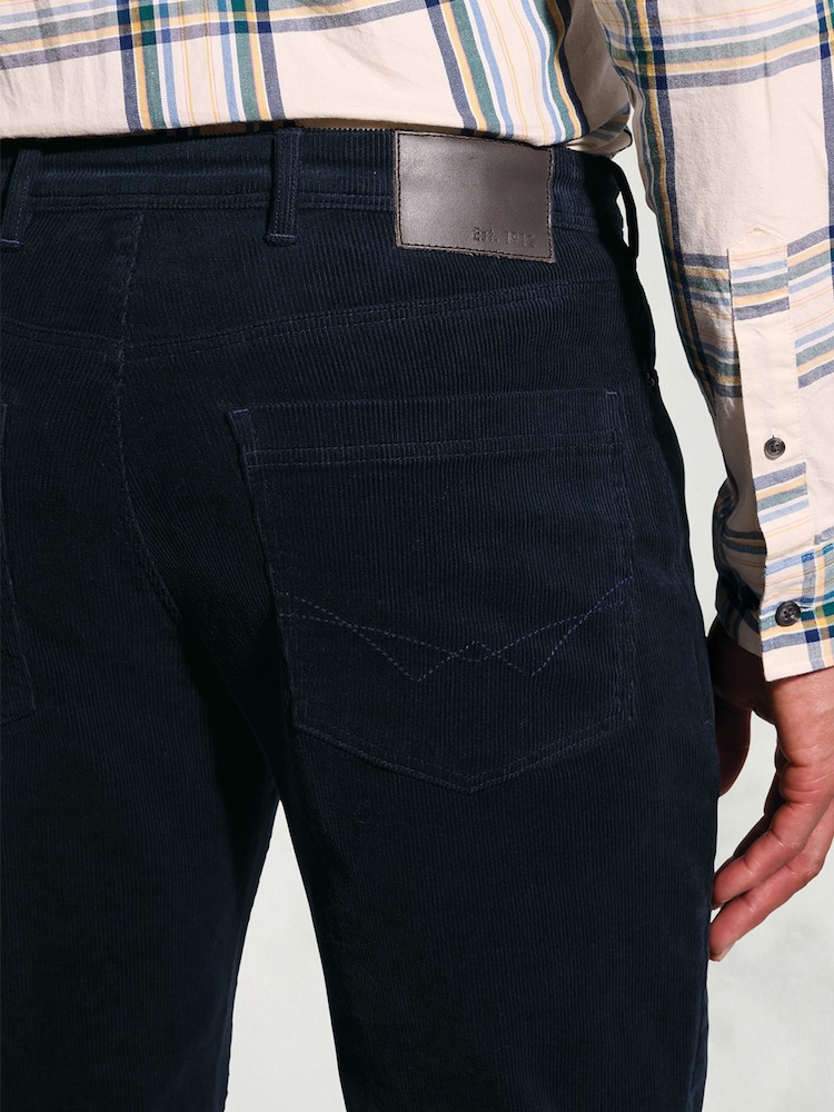 Brook Taverner Blue 5 Pocket Corduroy Stretch Cotton Trousers - Image 4 of 4 Brook Taverner Blue 5 Pocket Corduroy Stretch Cotton Trousers - Image 4 of 4