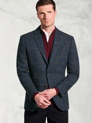 Brook Taverner Blue Check Harris Tweed® Check Jacket - Image 1 of 4