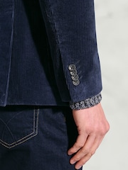 Brook Taverner Blue Corduroy Cotton Stretch Jacket - Image 4 of 5