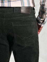 Brook Taverner Green 5 Pocket Corduroy Stretch Cotton Trousers - Image 3 of 4