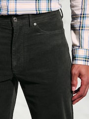 Brook Taverner Green 5 Pocket Corduroy Stretch Cotton Trousers - Image 4 of 4