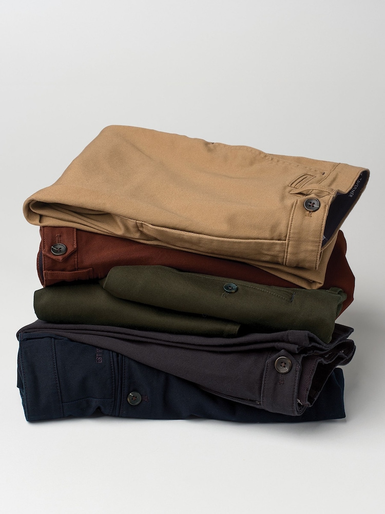 Brook Taverner Brown Cavalry Twill Stretch Cotton Trousers - Image 5 of 5 Brook Taverner Brown Cavalry Twill Stretch Cotton Trousers - Image 5 of 5