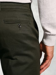 Brook Taverner Green Cavalry Twill Stretch Cotton Trousers - Image 2 of 2