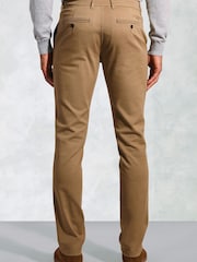 Brook Taverner Brown Cavalry Twill Stretch Cotton Trousers - Image 2 of 4