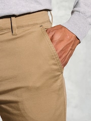 Brook Taverner Brown Cavalry Twill Stretch Cotton Trousers - Image 3 of 4