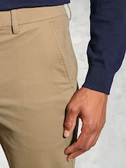 Brook Taverner Brown Italian Fine Twill Stretch Cotton Chinos - Image 3 of 4